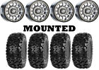 Kit 4 Sedona Rip Saw Tires 26X9-14/26X11-14 On Sedona Sano Beadlock Machined Fxt