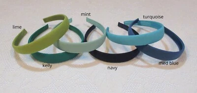 Handmade Classic Preppy Solid Linen Headband 5 Sizes 17 Colors - Image 1 of 3