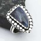 Fluorite Gemstone Ethnic Handmade Gift Ring Jewelry US Size-9 AR-7094