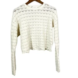 NUOVO! Maglione Zara maglia aperta crop manica lunga avorio casual morbido - 14 - Foto 1 di 4