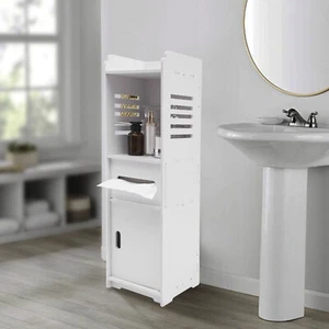 Wei? Badezimmerschrank Freistehendes Bodenregal Schrank ,Toilettenschrank NEU - Bild 1 von 18