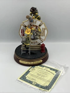 Bradford Exchange Firefighter Courage Under Fire Figure w/ COA Great Condition! - Picture 1 of 8
