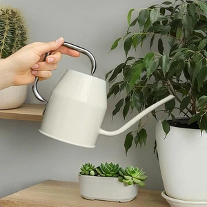 1L Watering Can Long Mouth White for Watering Plant Vegetables Car Wash - Picture 1 of 7