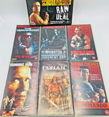 Arnold Schwarzenegger x7 VHS Video Tape Bundle Classic Movies Vintage Retro - Image 1 of 4