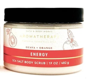 Bath & Body Works Aromatherapy ENERGY GUAVA ORANGE Sea Salt Body Scrub 17 oz - Picture 1 of 2