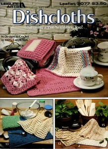 Leisure Arts 2077 DISHCLOTHS FEATURING POT SCRUBBER, TOO Crochet Pattern Leaflet - Picture 1 of 2