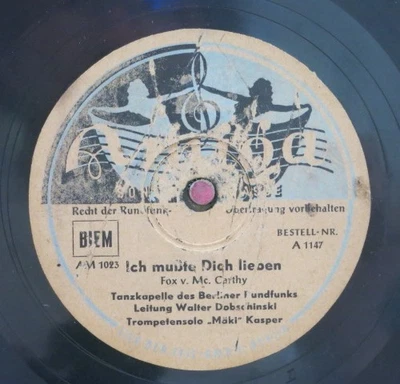 Walter Dobschinski 78RPM / Ich Müßte Dich Lieben & Gib Mir ´Nen Kuß (34-0525-MK) - Bild 1 von 2