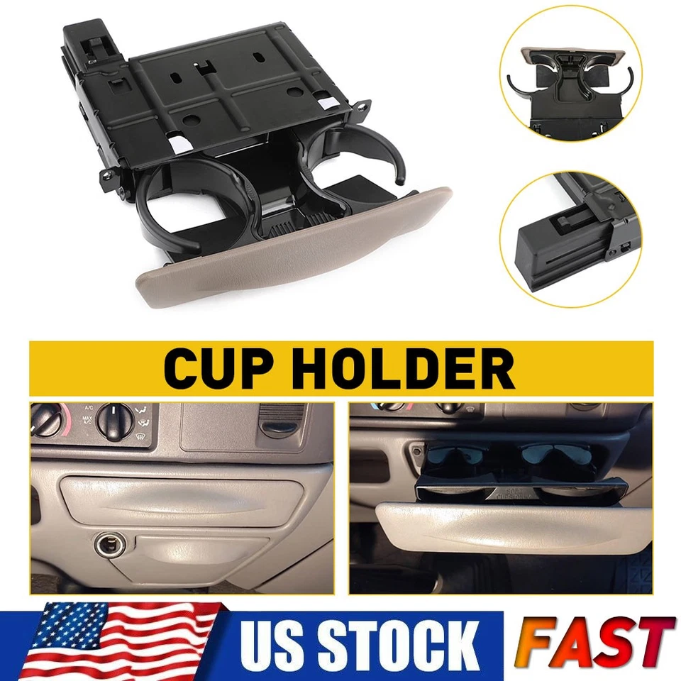 Dash Cup Holder Parchment Tan For 99-04 Ford F-250 F-350 F-450 F-550 Super Duty - Изображение 1 из 4
