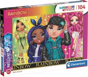 NEW Clementoni Jigsaw Puzzle 104 Pieces 6+ Age SuperColor Brilliant Rainbow High - Picture 1 of 2