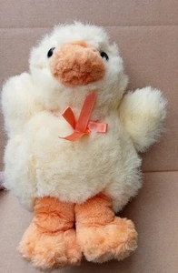 Edredón de felpa de juguete suave Pato amarillo de 8" Papertree de colección hecho en Corea - Imagen 1 de 7