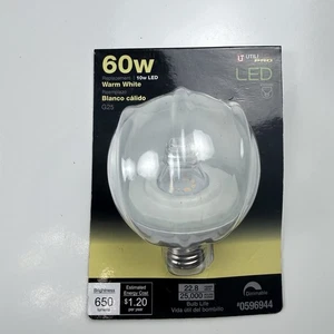 NEW Utilitech Pro G25 LED Light Bulb 10W (60W Eq) 650 Lumens 3000K Dimmable - Picture 1 of 7