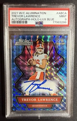 2021 W/C Alumination HoloLux AUTO RC Trevor Lawrence ABC-A 🔥 #/15🔥Pop 1🔥PSA 9 - Image 1 of 3