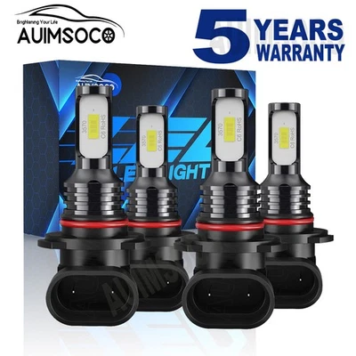 For Lincoln Mark VIII 1993-1996 LED Headlight Bulbs High + Low Beam Super Bright - Image 1 of 4