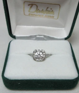 GABRIEL & COMPANY 14K SOLID WHITE GOLD & NATURAL DIAMONDS ENGAGEMENT RING - Picture 1 of 13