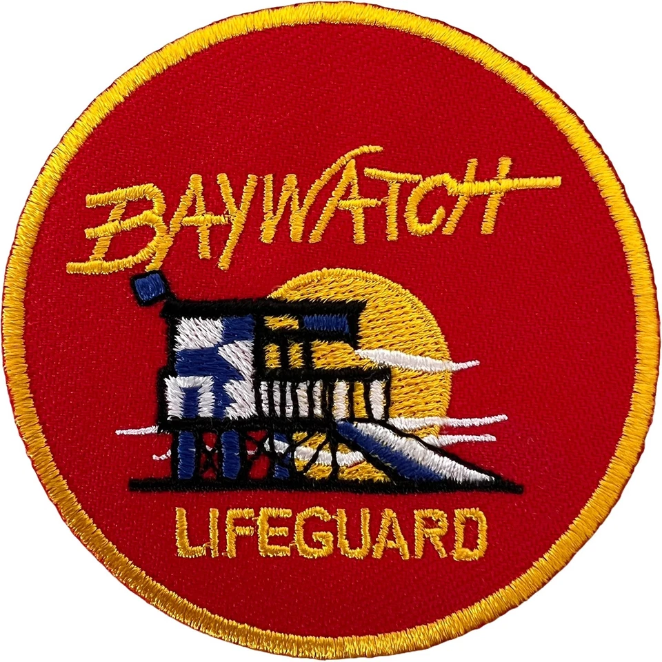 Baywatch Patch Iron Sew On T Shirt Shorts Swimsuit Fancy Dress Embroidered Badge