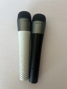 Xbox 360 Wireless 2 x Mic Microphones 1x Black 1x White - Picture 1 of 9