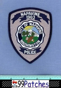 NAPAVINE WASHINGTON Police Shoulder Patch VOLCANO MOUNTAIN TREES 7E - Picture 1 of 1