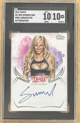 2015 Topps WWE Undisputed Summer Rae Autograph On Card Auto SGC 10 GM AUTO 10 - Image 1 of 2