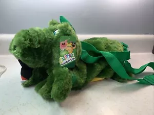 Lynco Critter Collection Backpack Plush Dragon/Alligator Green Yellow - Picture 1 of 13
