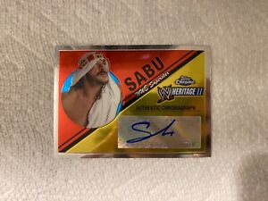 Sabu 2007 TOPPS HERITAGE CHROME WWE SIGNED AUTOGRAPH CARD AUTHENTIC