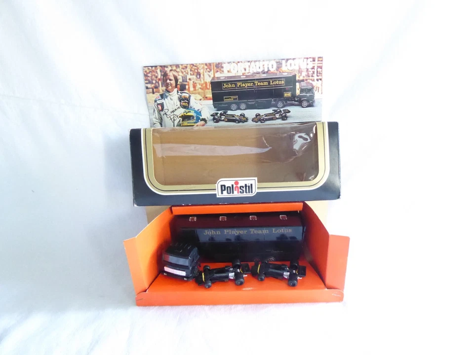 POLISTIL - 1/55 -PORTAUTO LOTUS  JOHN PLAYER SPECIAL - JPS - CAMION + 2 F1 RJ107 - Photo 1/4