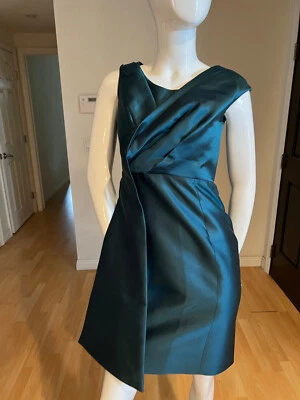 VESTIDO VAINA DRAPEADO ASIMÉTRICO LELA ROSE TALLA 2 EE. UU. Foto 1 de 4