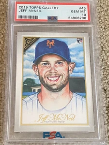2019 JEFF McNEIL TOPPS GALLERY "ROOKIE" #45 PSA GEM Mint 10 POP-6 New York Mets - Picture 1 of 2