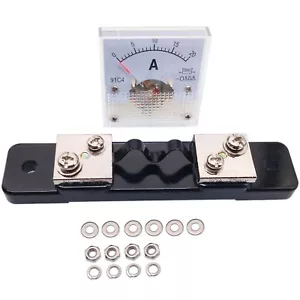 DC 0~20A Analógico AMP Puntero de Corriente Aguja Panel Medidor Amperímetro y Derivación - Imagen 1 de 5