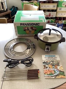 Olla de fondue vintage Panasonic Tempura “Aguacate” Retro Navidad NF-851E años 70 - Imagen 1 de 13