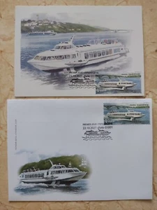 Ukraine passenger ship Voshod hydrofoil FDC first day envelope +card with stamp - Picture 1 of 4