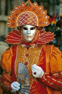 MÁSCARA * IMÁN DE NEVERA * DRAMA DESFILE DE CARNAVAL FESTIVAL DE MARDI GRAS DISFRAZ COLORIDO - Imagen 1 de 2