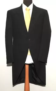 STUNNING ALEXANDRE SAVILLE ROW LONDON MORNING COAT IN BLACK SIZE 44 SHORT/L - Picture 1 of 8