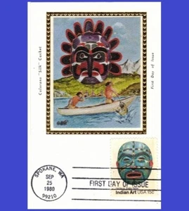 USA3 #1834 U/A COLORANO CARD FDC   American Folk Art Bella Bella - Imagen 1 de 1