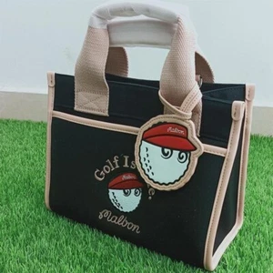 Malbon Golf Bag Ladies Handbag cart Tote bag Shoulder bag Black 28*22*13cm NEW - Picture 1 of 9