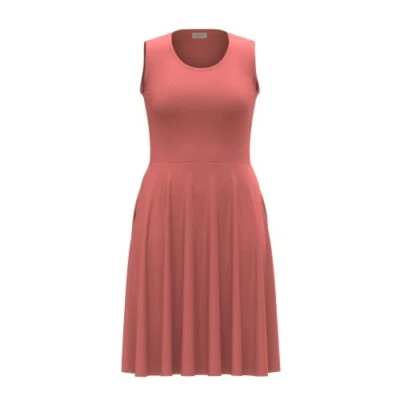 Vestido 2XL LuLaRoe Nicki Sin Mangas Bolsillo Sólido Concha de Mar Rosa Foto 1 de 2