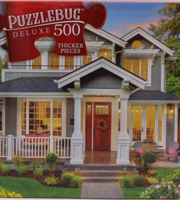 500 Pieces Jigsaw Puzzle Beautiful Suburban Home 20X12 Puzzlebug - Image 1 of 3