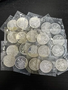 CANADIAN SILVER HALF DOLLARS BULK LOT 20 COINS .800 Sealed PROOF-LIKE PL - Picture 1 of 3