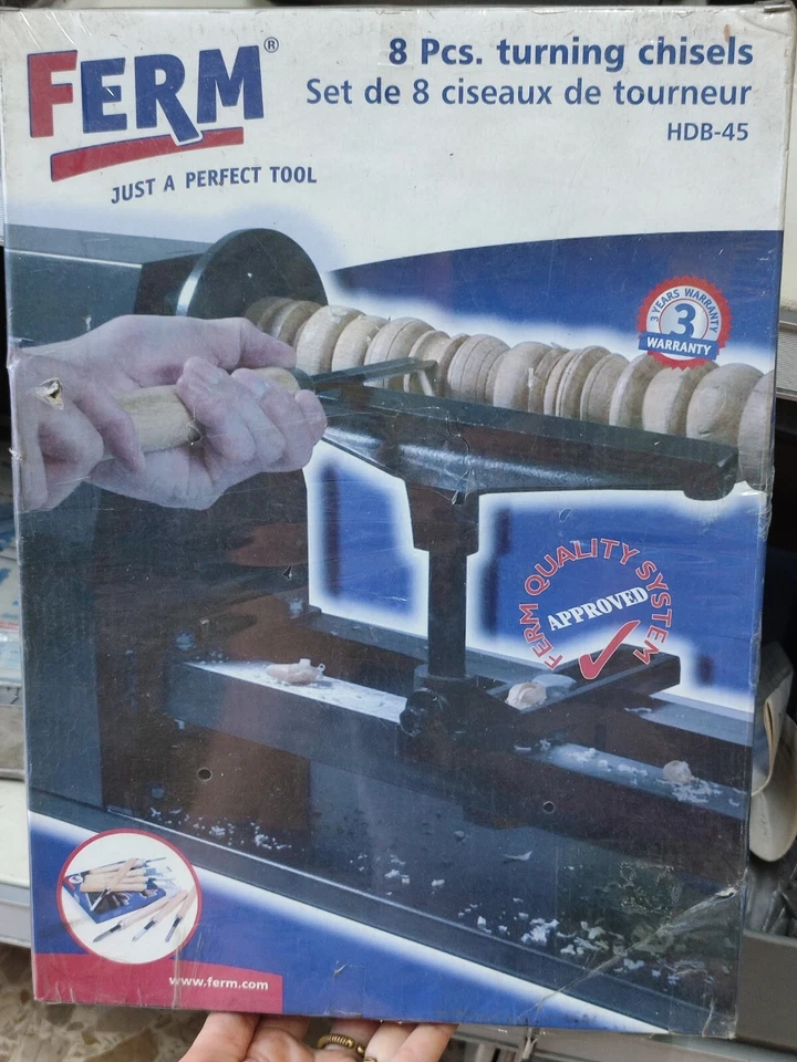 Set 8 Scalpelli In Legno Girevoli professionali FERM - Immagine 1 di 1