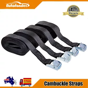 4Pack Tie Down Strap Cam Buckle 5M Ratchet Straps Luggage Cargo Lashing Straps - Picture 1 of 7