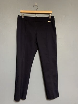 Tory Burch Women's Sz 8 Navy Blue Pullover Side Zipper Skinny Crop Dress Pants - Image 1 of 4