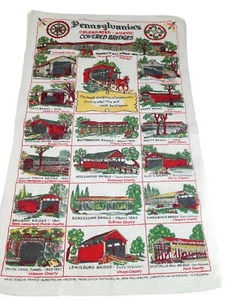 Pennsylvanias Celebrated Rustic Covered Bridges Hand Towel - Picture 1 of 6