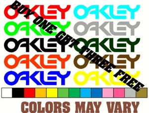 Oakley Logo Buy 1 get 3 FREE Decal Vinyl Sticker JDM window Euro Truck FREE SHIP - Picture 1 of 2