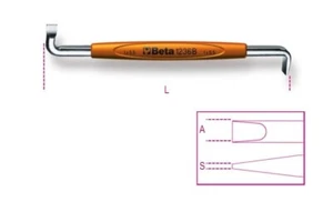 Beta Tools 1236B Offset Slotted Screwdriver 1 x 5.5mm Flat Slot 012360202 Screw - Picture 1 of 1