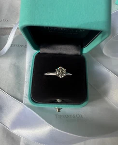 Tiffany & Co .82 Carat Solitaire Diamond Engagement ring in Platinum with papers - Picture 1 of 21