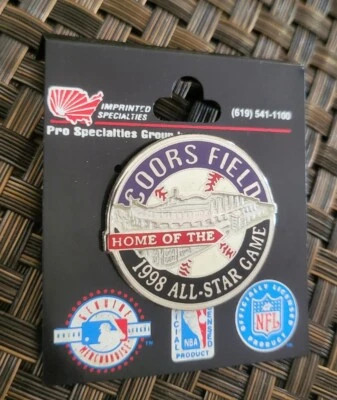 VINTAGE ROCKIES COORS FIELD 1998 ALL STAR GAME BASEBALL COLLECTIBLE PIN RARE - Image 1 of 2