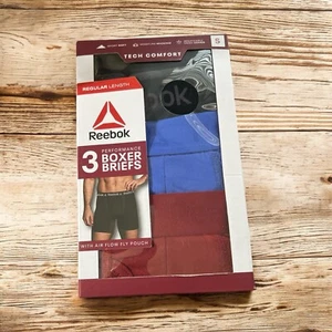 Paquete de 3 calzoncillos boxer Reebok Performance para hombre Tech Comfort Air Flow Pouch talla S - Imagen 1 de 3