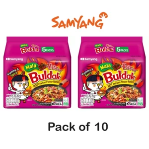 Samyang Buldak Spicy Ramen Mala Flavor Hot Spicy, Pack of 10 - Picture 1 of 5