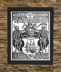 Memento Mori Canvas Print / Back Patch - Remember Death Skull Gothic Occult - Picture 1 of 4