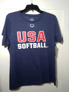 EVOSHIELD USA Softball Shirt T-Shirt Damen Large Navy Team USA Sport Sport - Bild 1 von 8