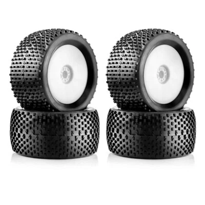 4PCS 1/8 Buggy Tires & Wheel Rims 17mm Hex for ARRMA Redcat Team Losi Kyosho VRX - Image 1 of 4